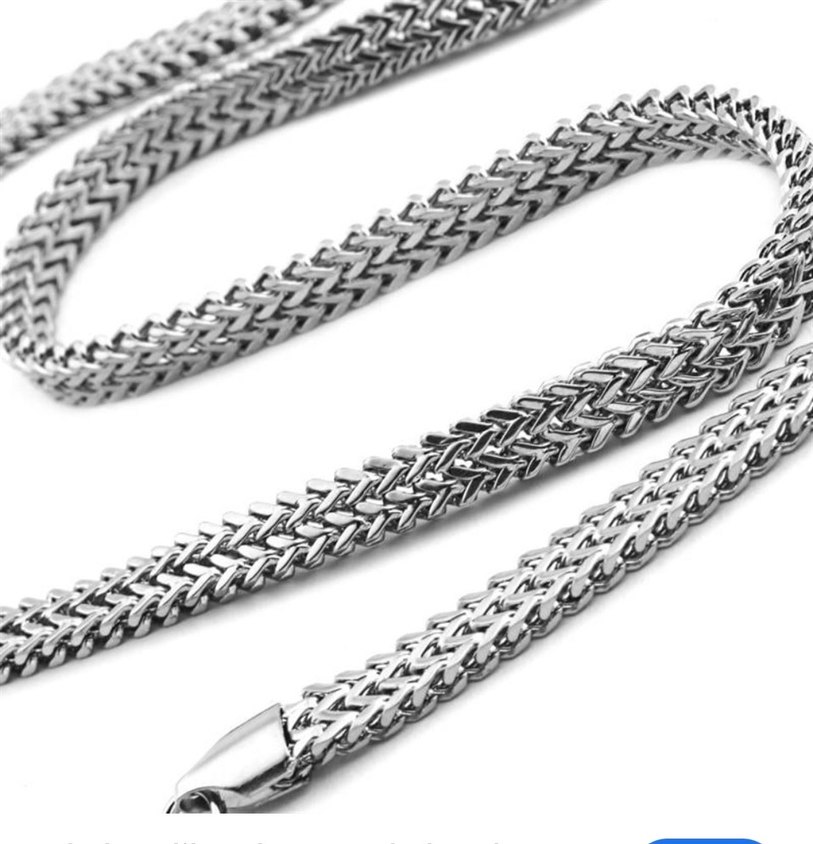 316L Paslanmaz Çelik Erkek Zincir Kolye - Görsel 3