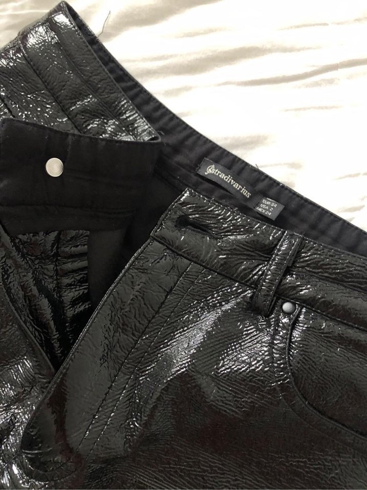 Stradivarius Deri Pantolon - Görsel 4