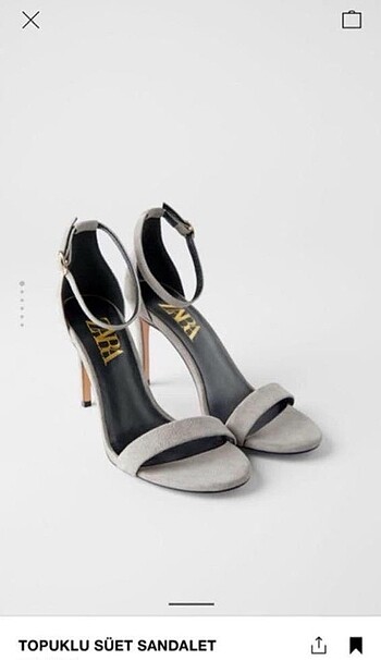 Zara topuklu süet sandalet