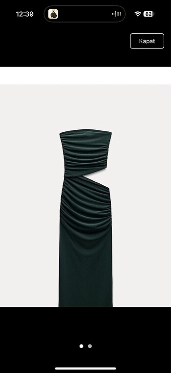 Zara tek omuz drape elbise