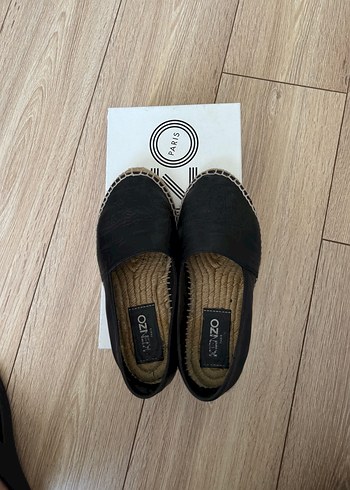 Kenzo Siyah Deri Dolgu Topuk Espadril - Görsel 8