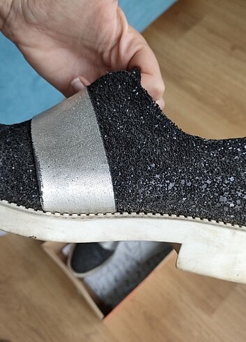 Zara Siyah pırıltılı tarz ayakkabı