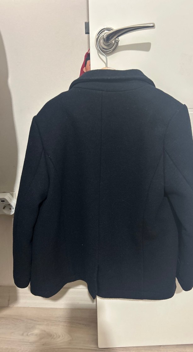 Erkek Çocuk  lacivert kaşe Kaban - Görsel 3