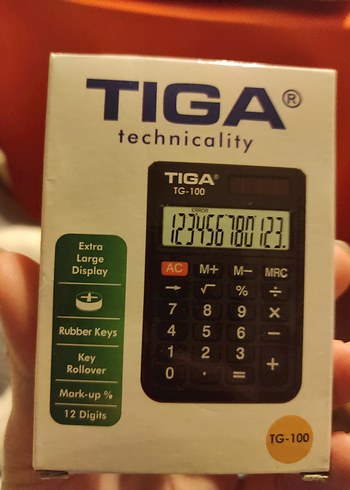 TIGA TG-100 Hesap Makinesi Siyah - Görsel 2