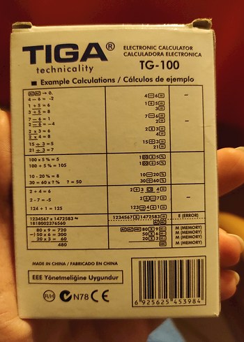 TIGA TG-100 Hesap Makinesi Siyah - Görsel 3