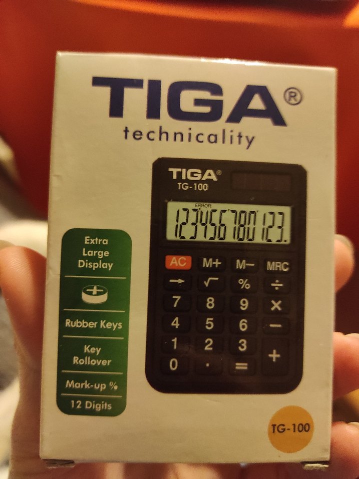 TIGA TG-100 Hesap Makinesi Siyah - Görsel 2