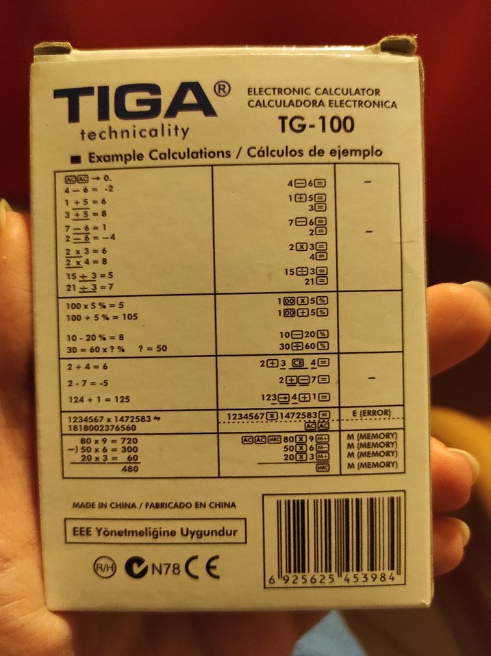 TIGA TG-100 Hesap Makinesi Siyah - Görsel 3