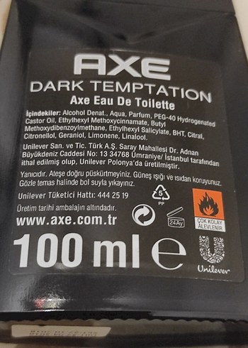 AXE Dark Temptation Eu de Toilette Erkek Parfümü Boş Şişe - Görsel 2