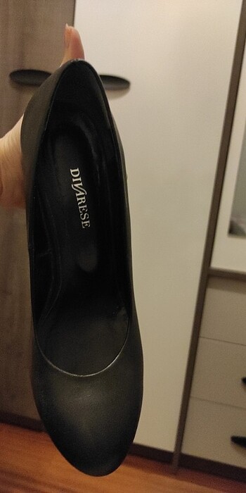 Divarese siyah topuklu ayakkabı - Görsel 5