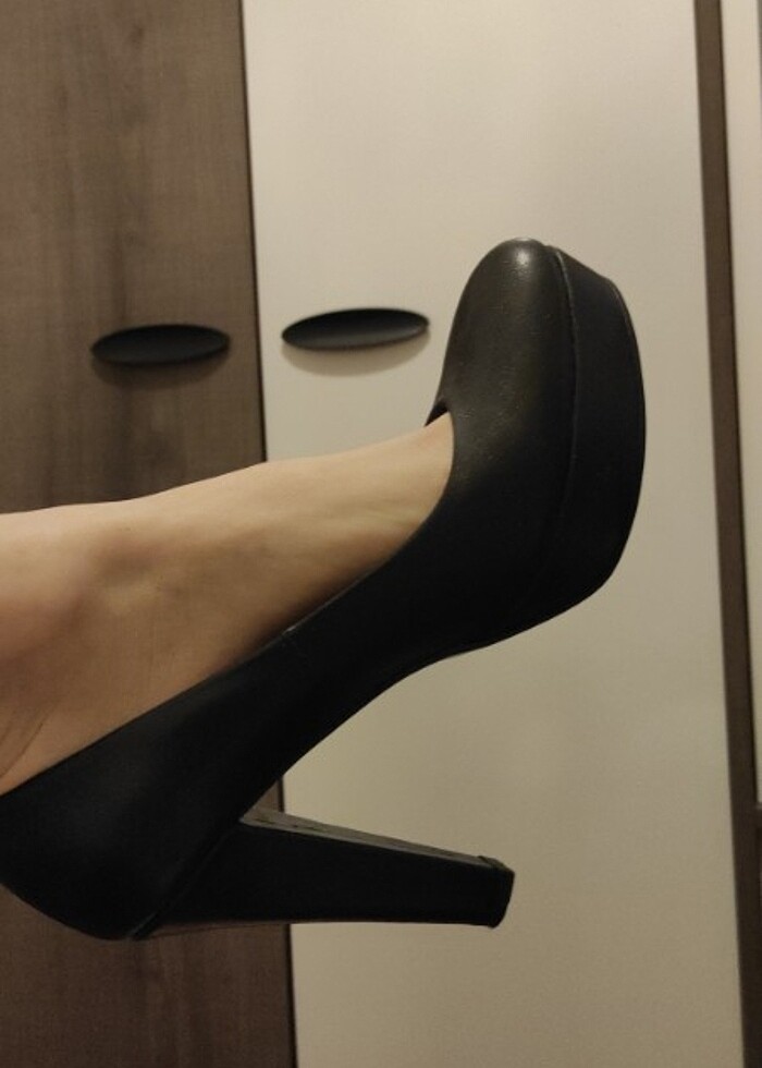 Divarese siyah topuklu ayakkabı - Görsel 4