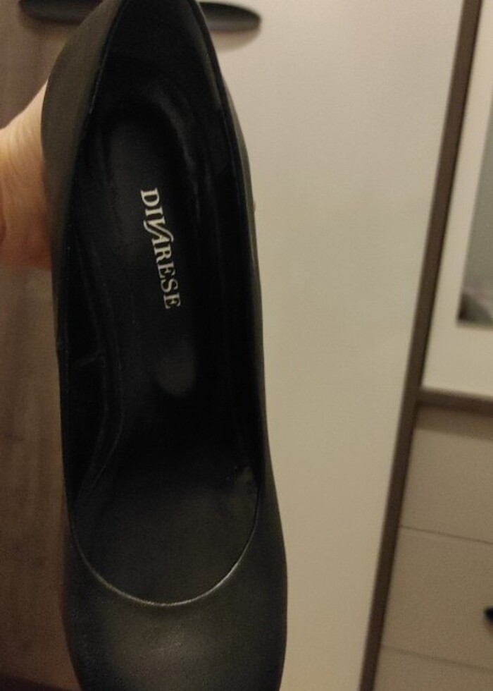 Divarese siyah topuklu ayakkabı - Görsel 5