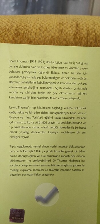 Bir Tıp Gözlemcinin Notları Lewis Thomas