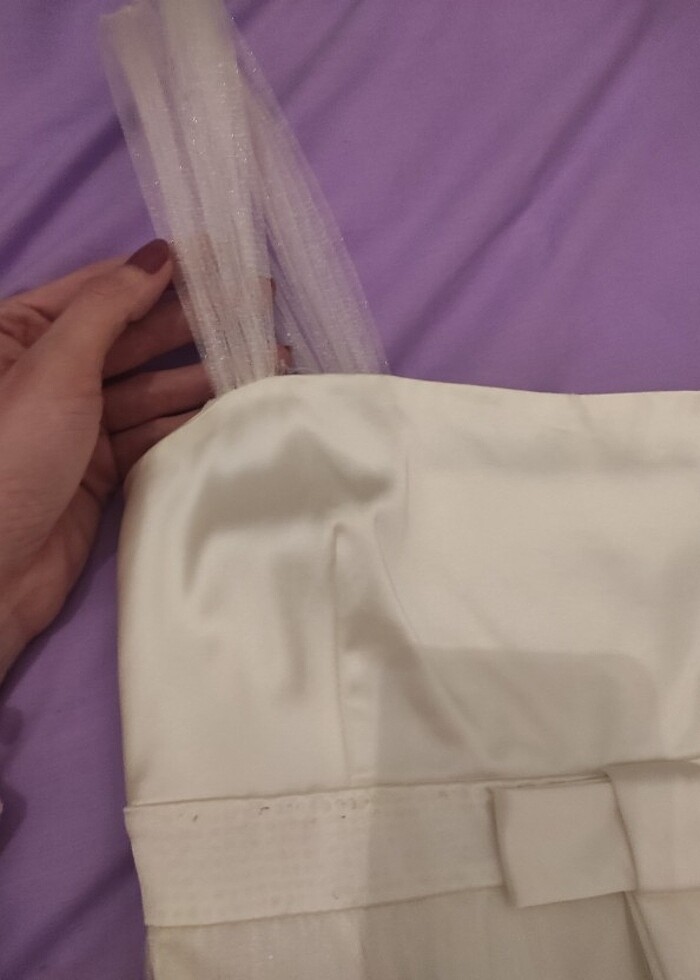 Perspective Abiye Tül Detaylı Elbise - Görsel 3