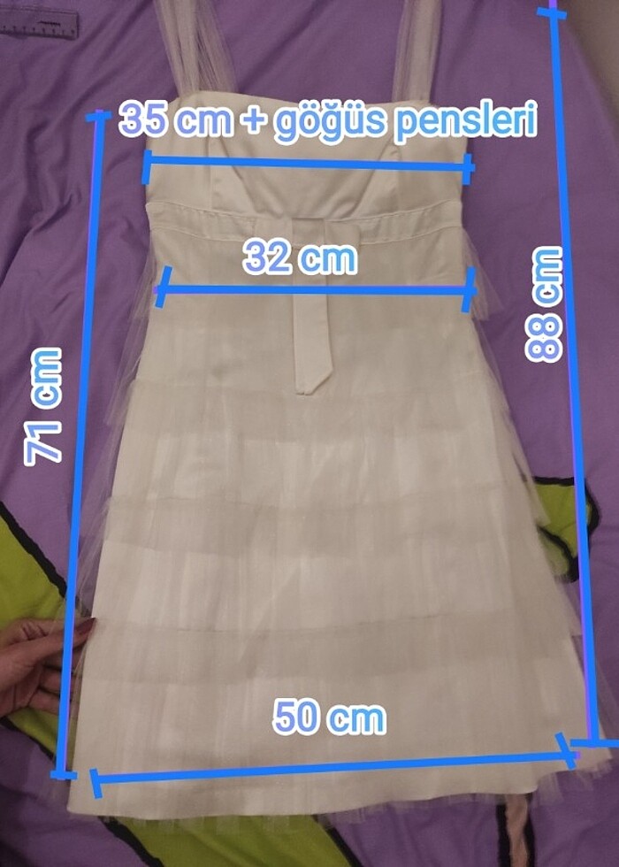 Perspective Abiye Tül Detaylı Elbise - Görsel 5