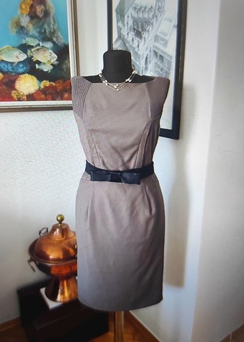 Harvey Nichols Gri Midi Elbise