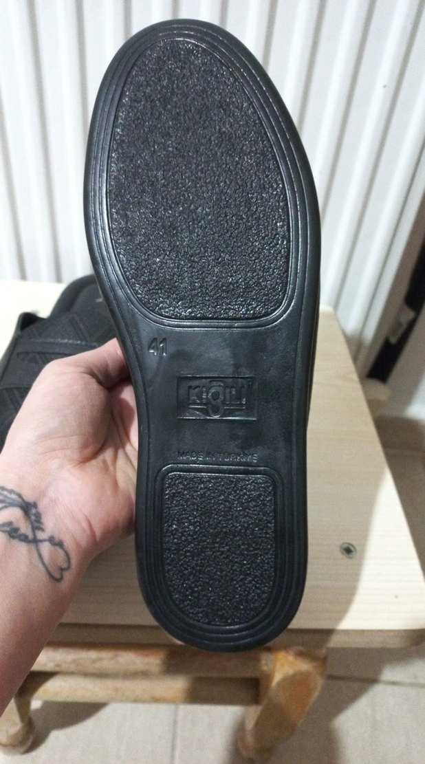 kiğılı marka Erkek Siyah Ev Terliği - Görsel 4