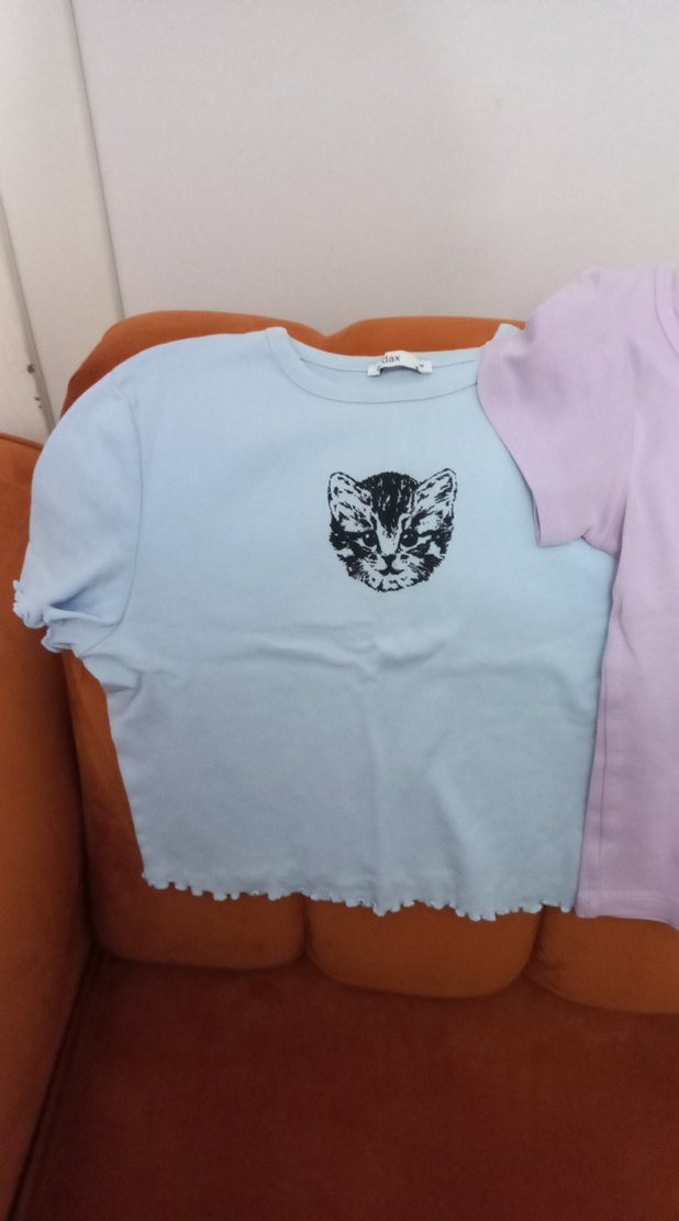 Kız Çocuk Pamuklu Kısa Kollu Baskılı Tişört - Görsel 2