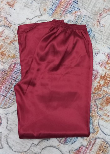 Koyu Bordo saten pijama takımı - Görsel 7