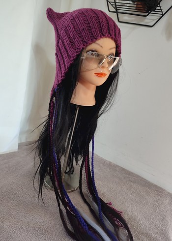 Saçlı Bohem Bere - Görsel 5