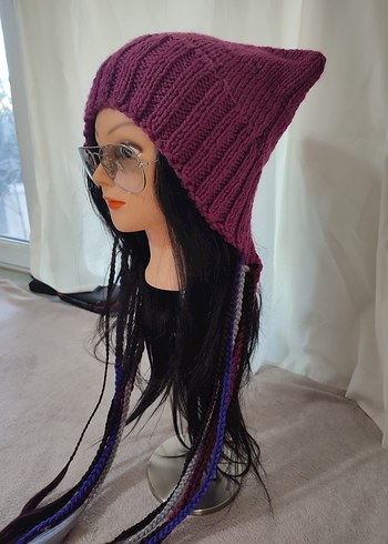 Saçlı Bohem Bere - Görsel 4