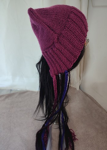 Saçlı Bohem Bere - Görsel 2