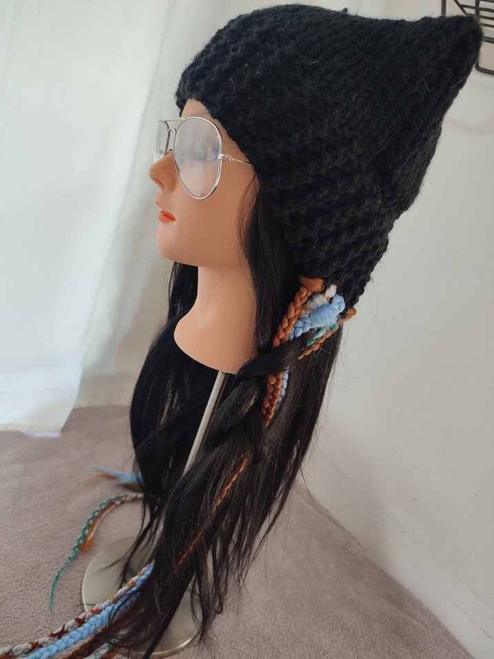 Bohem Çok Renkli Örgü Kadın Bere - Görsel 3