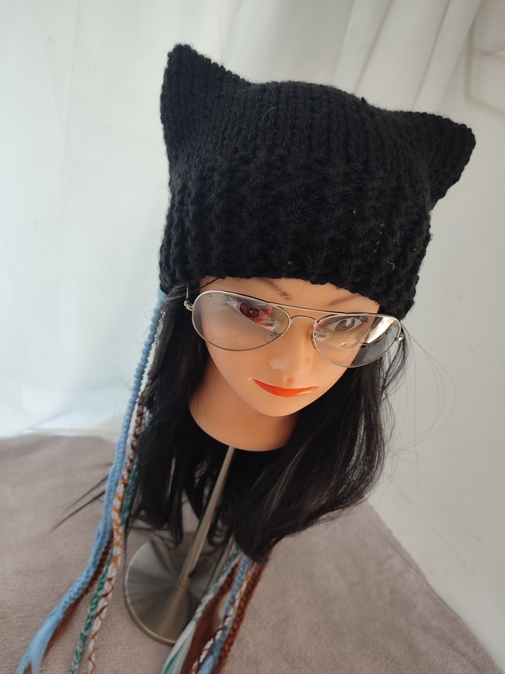 Bohem Çok Renkli Örgü Kadın Bere - Görsel 5