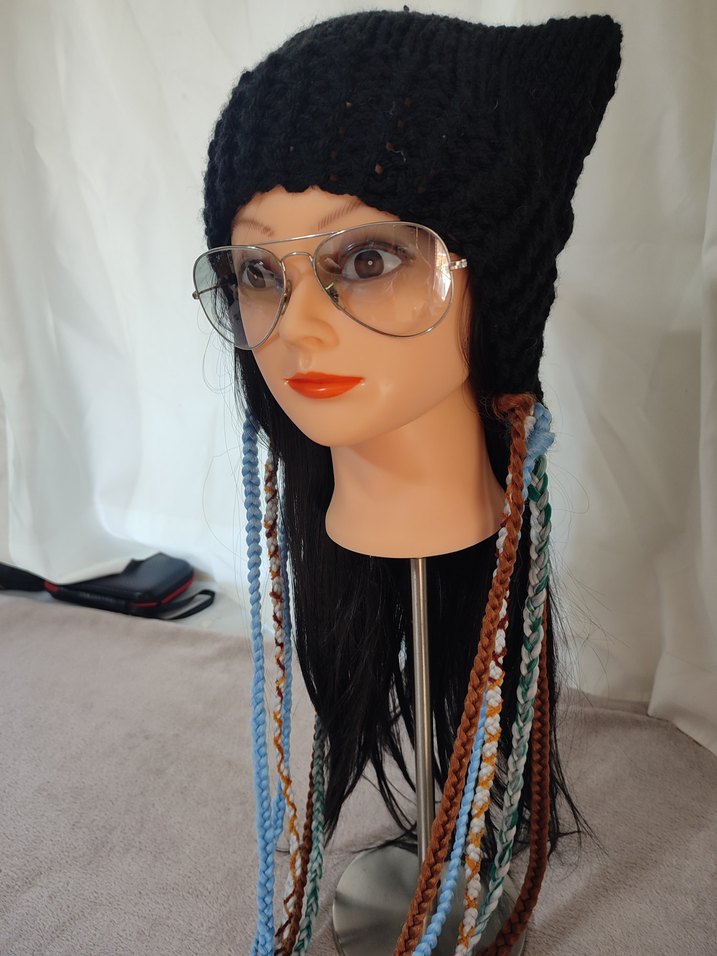 Bohem Çok Renkli Örgü Kadın Bere - Görsel 4