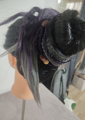 Gri Bohem Saç Aksesuarı - Görsel 9