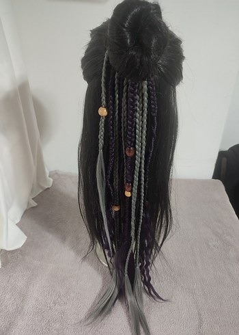 Gri Bohem Saç Aksesuarı - Görsel 11