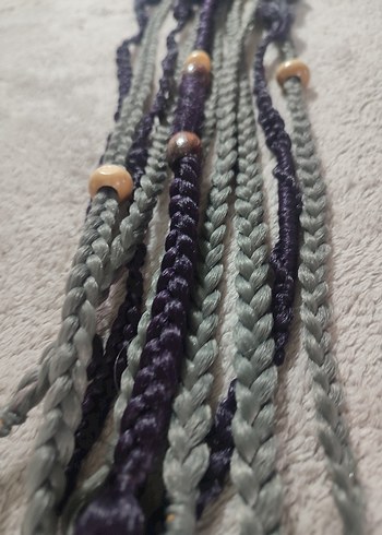 Gri Bohem Saç Aksesuarı - Görsel 15