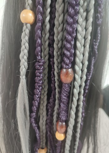 Gri Bohem Saç Aksesuarı - Görsel 6