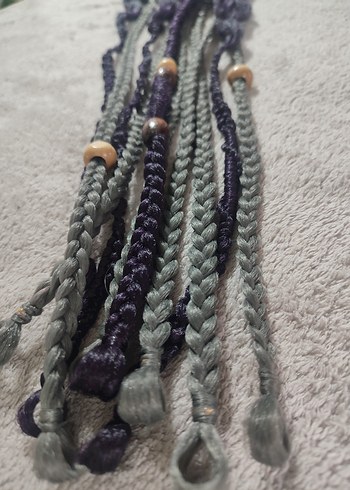 Gri Bohem Saç Aksesuarı - Görsel 16