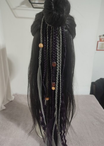 Gri Bohem Saç Aksesuarı - Görsel 7