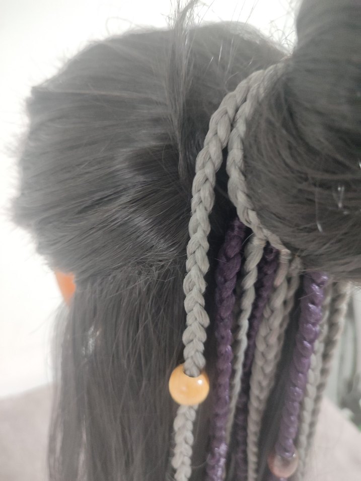 Gri Bohem Saç Aksesuarı - Görsel 5