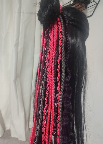 Renkli Püsküllü Gotik Saç Aksesuarı - Görsel 20