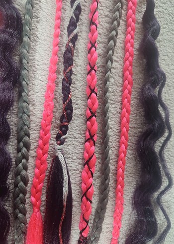 Renkli Püsküllü Gotik Saç Aksesuarı - Görsel 10