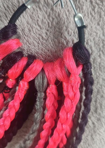 Renkli Püsküllü Gotik Saç Aksesuarı - Görsel 2