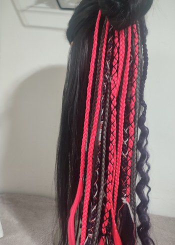 Renkli Püsküllü Gotik Saç Aksesuarı - Görsel 16