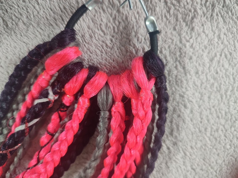 Renkli Püsküllü Gotik Saç Aksesuarı - Görsel 2