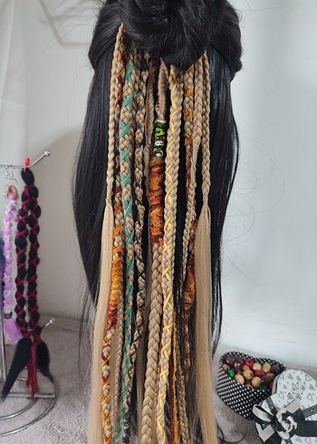 Bohem Örgülü Saç Aksesuarı - Görsel 3