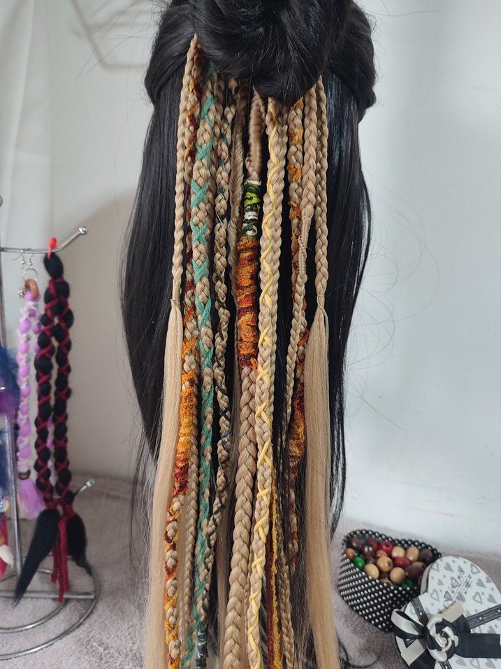 Bohem Örgülü Saç Aksesuarı - Görsel 3