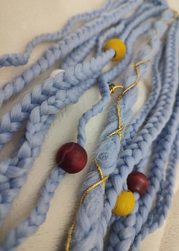 Boncuklu Örgülü Bohem Saç Aksesuarı - Görsel 9