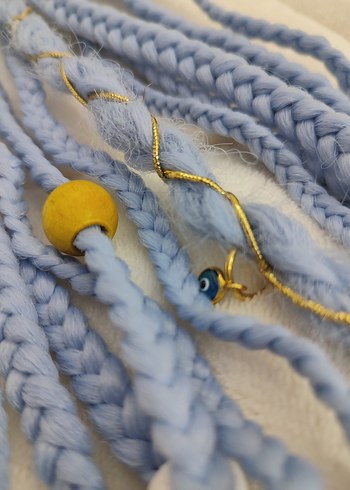 Boncuklu Örgülü Bohem Saç Aksesuarı - Görsel 10