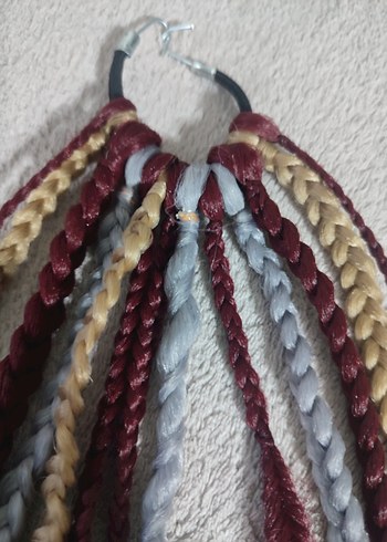 Kızıl Örgülü Bohem Saç Aksesuarı - Görsel 11