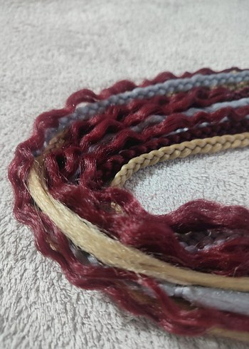 Kızıl Örgülü Bohem Saç Aksesuarı - Görsel 13