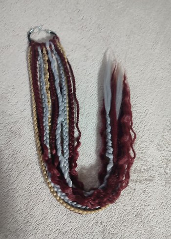 Kızıl Örgülü Bohem Saç Aksesuarı - Görsel 10