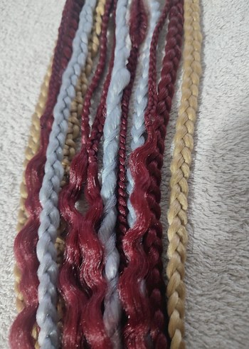 Kızıl Örgülü Bohem Saç Aksesuarı - Görsel 3