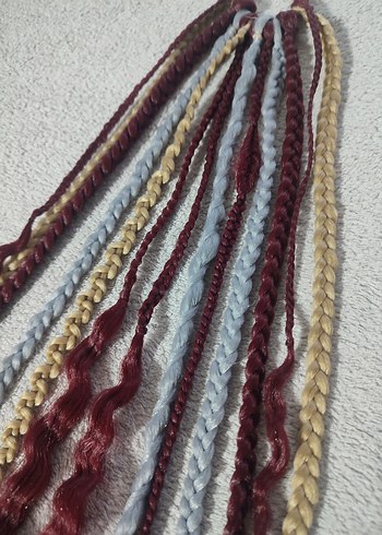 Kızıl Örgülü Bohem Saç Aksesuarı - Görsel 15