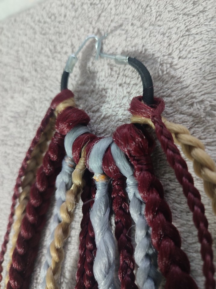 Kızıl Örgülü Bohem Saç Aksesuarı - Görsel 2